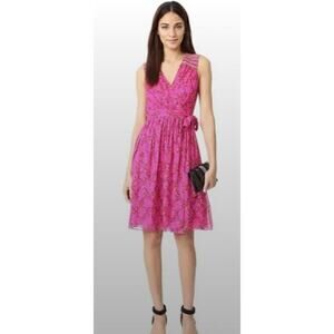 DVF‎ Diane Von Furstenberg Bali Wrap Dress Pink Floral SZ 4